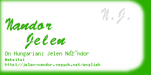 nandor jelen business card